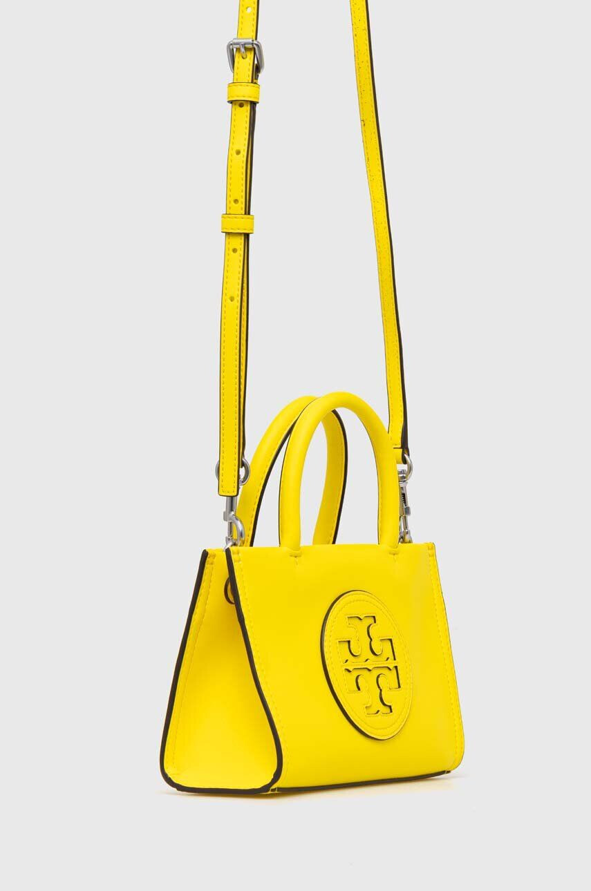 Tory Burch Torbica rumena barva - Pepit.si