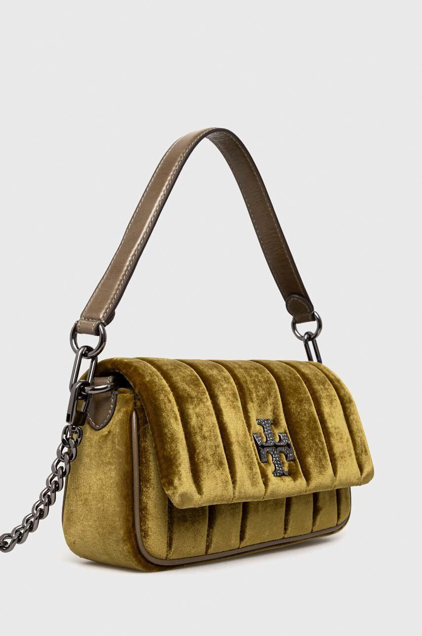 Tory Burch torbica zelena barva - Pepit.si