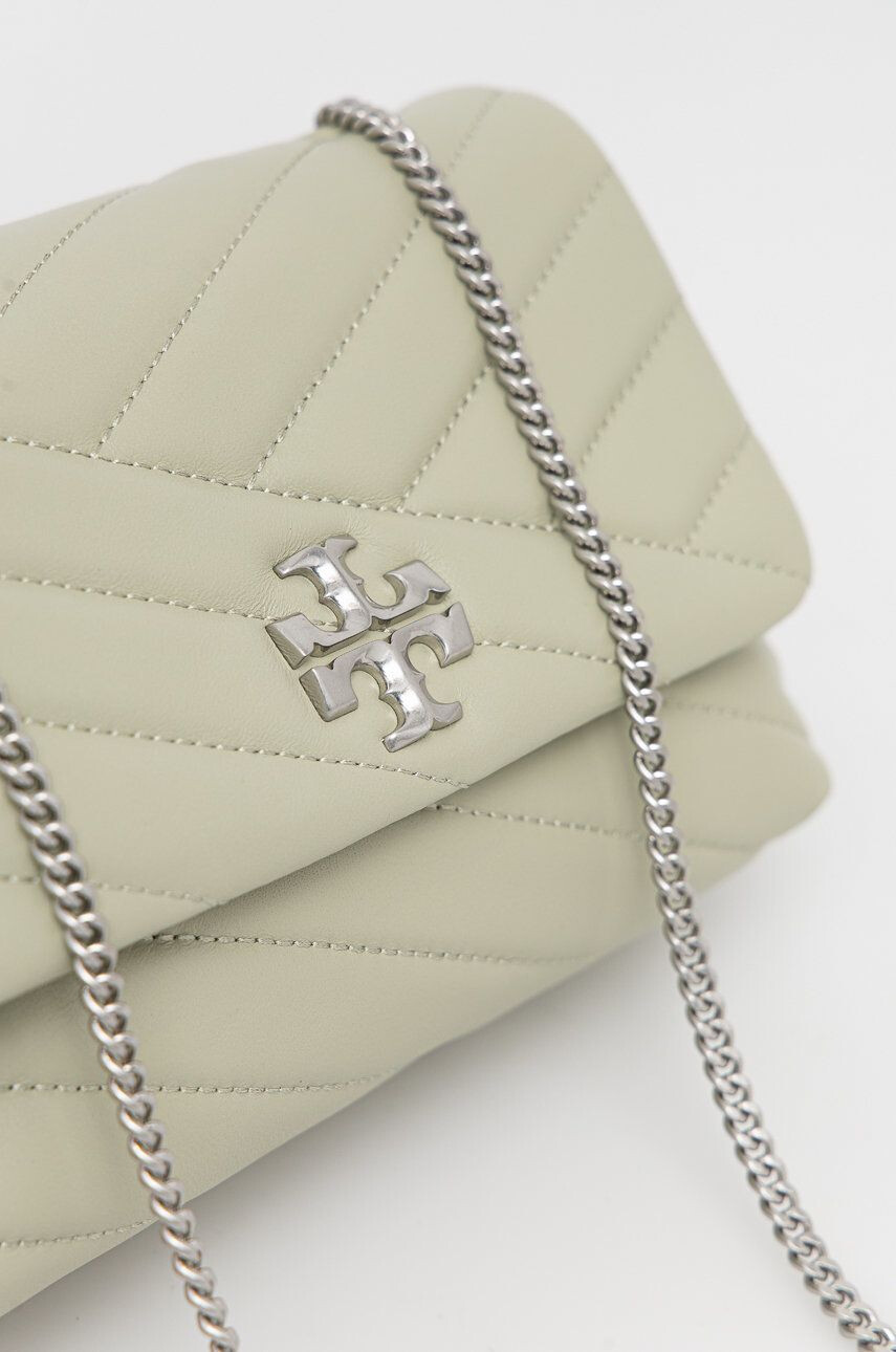 Tory Burch Usnjena torbica črna barva - Pepit.si