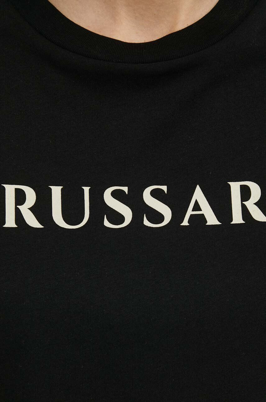 Trussardi Bombažna kratka majica roza barva - Pepit.si