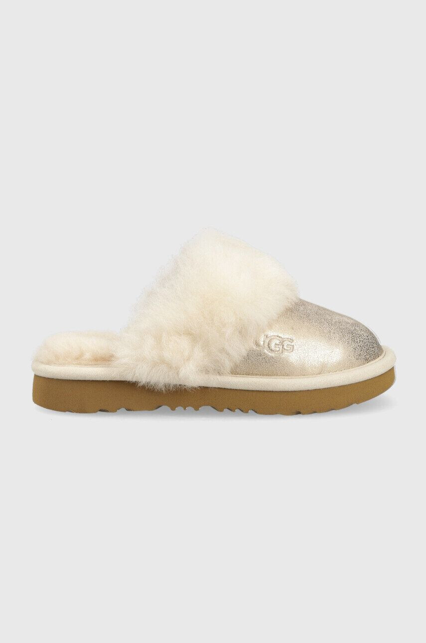 Ugg Otroški copati Cozy Ii Metallic zlata barva - Pepit.si