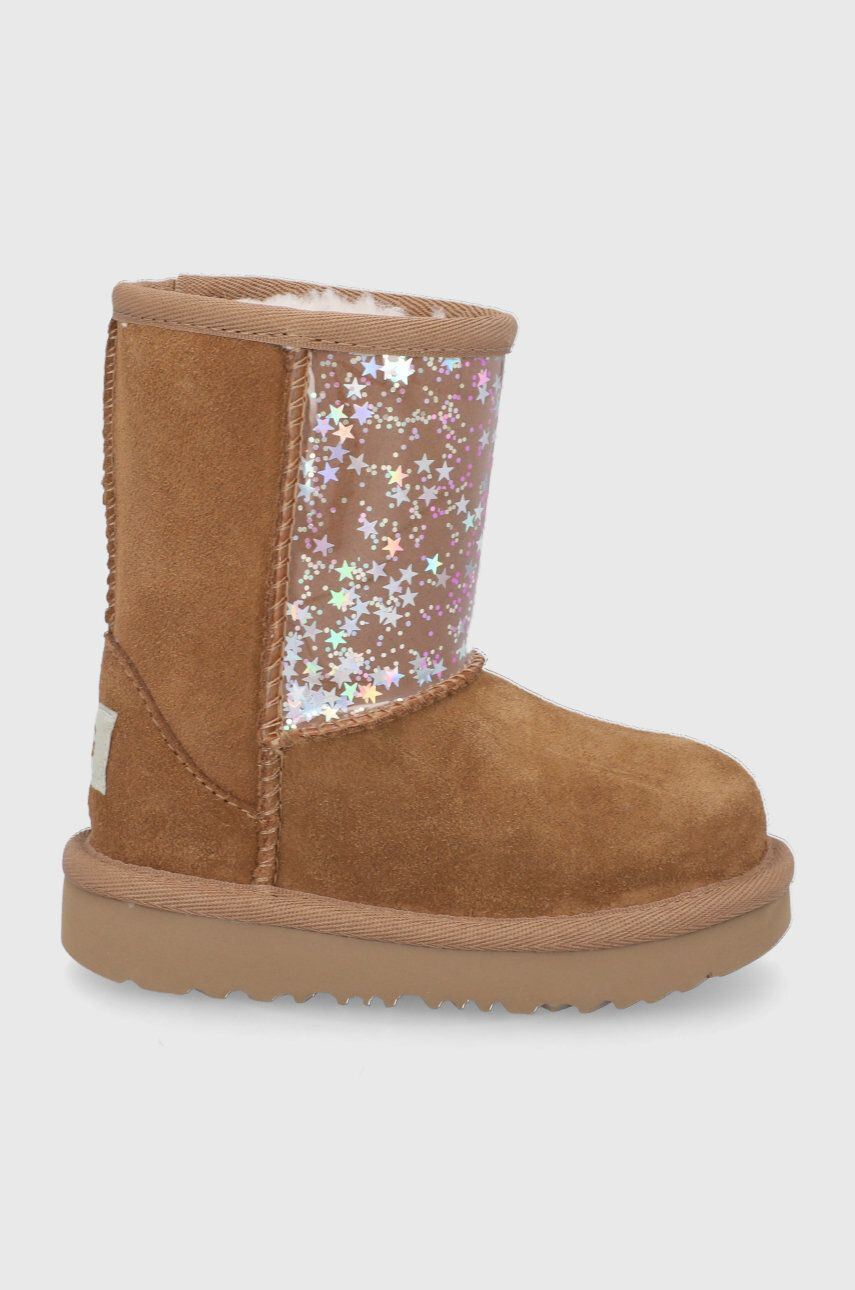 Ugg otroški zimski čevlji Classic II Clear Glitter - Pepit.si