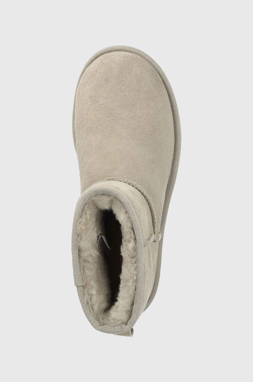 Ugg Snežke iz semiša W Classic Mini Ii siva barva - Pepit.si