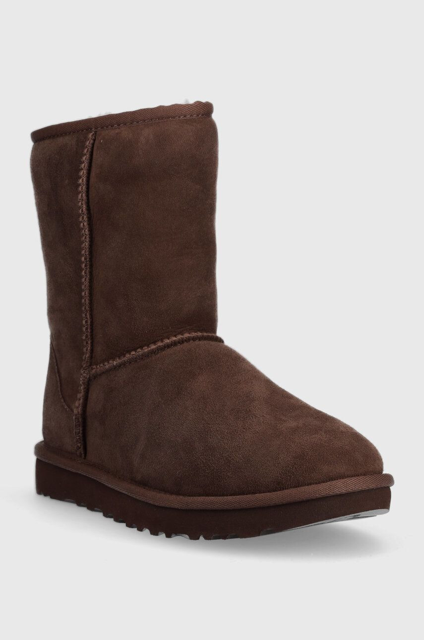 Ugg Snežke iz semiša W Classic Short Ii rjava barva - Pepit.si