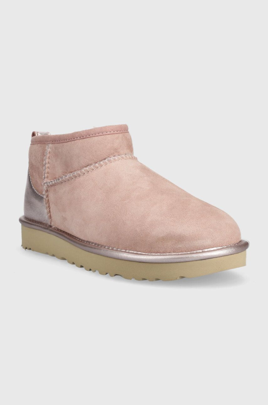 Ugg Snežke iz semiša W Classic Ultra Mini Shine - Pepit.si