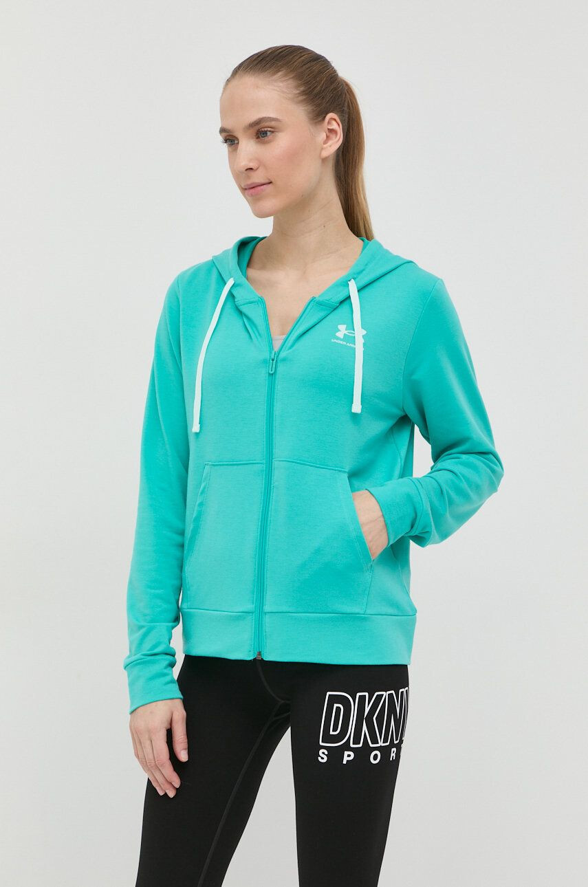 Under Armour Bluza ženska zelena barva - Pepit.si