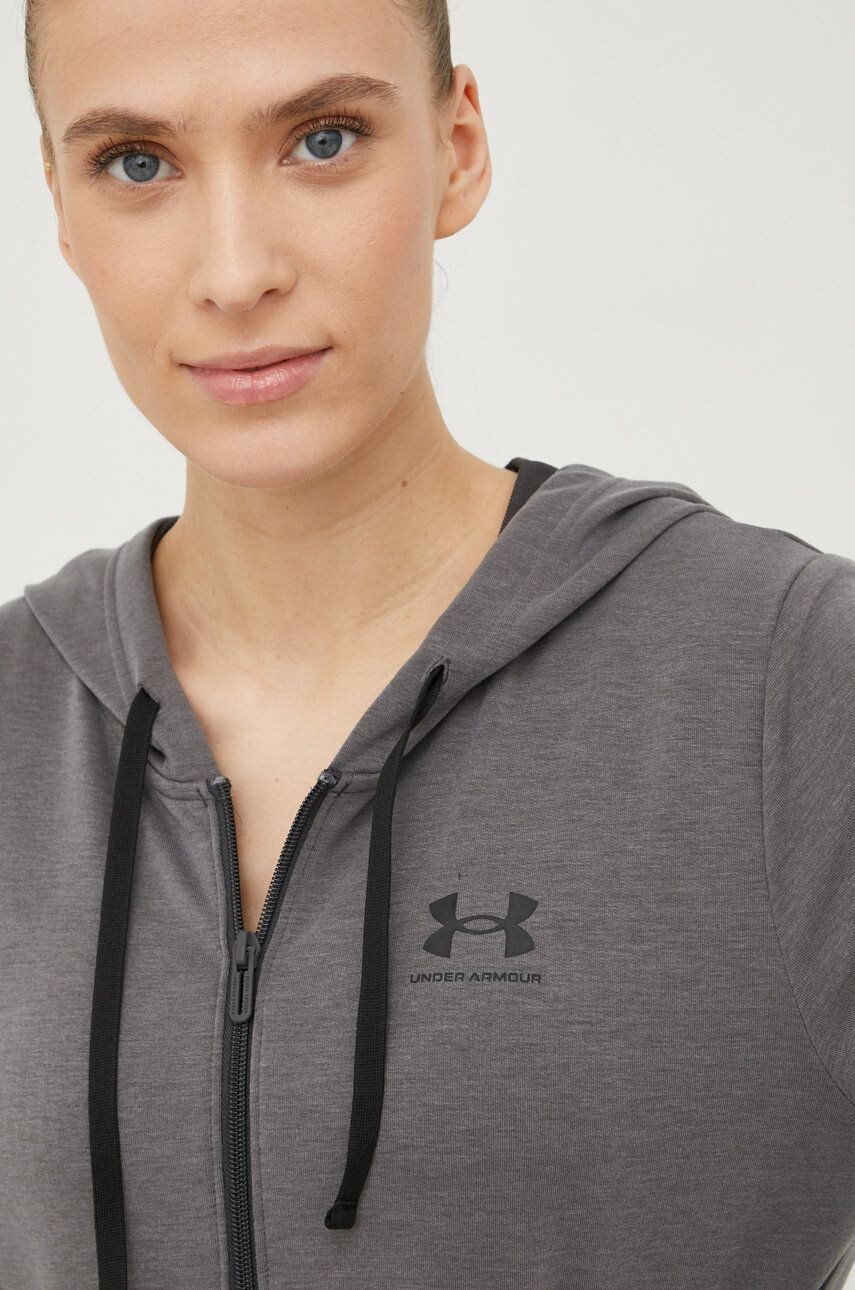 Under Armour Bluza ženska siva barva - Pepit.si