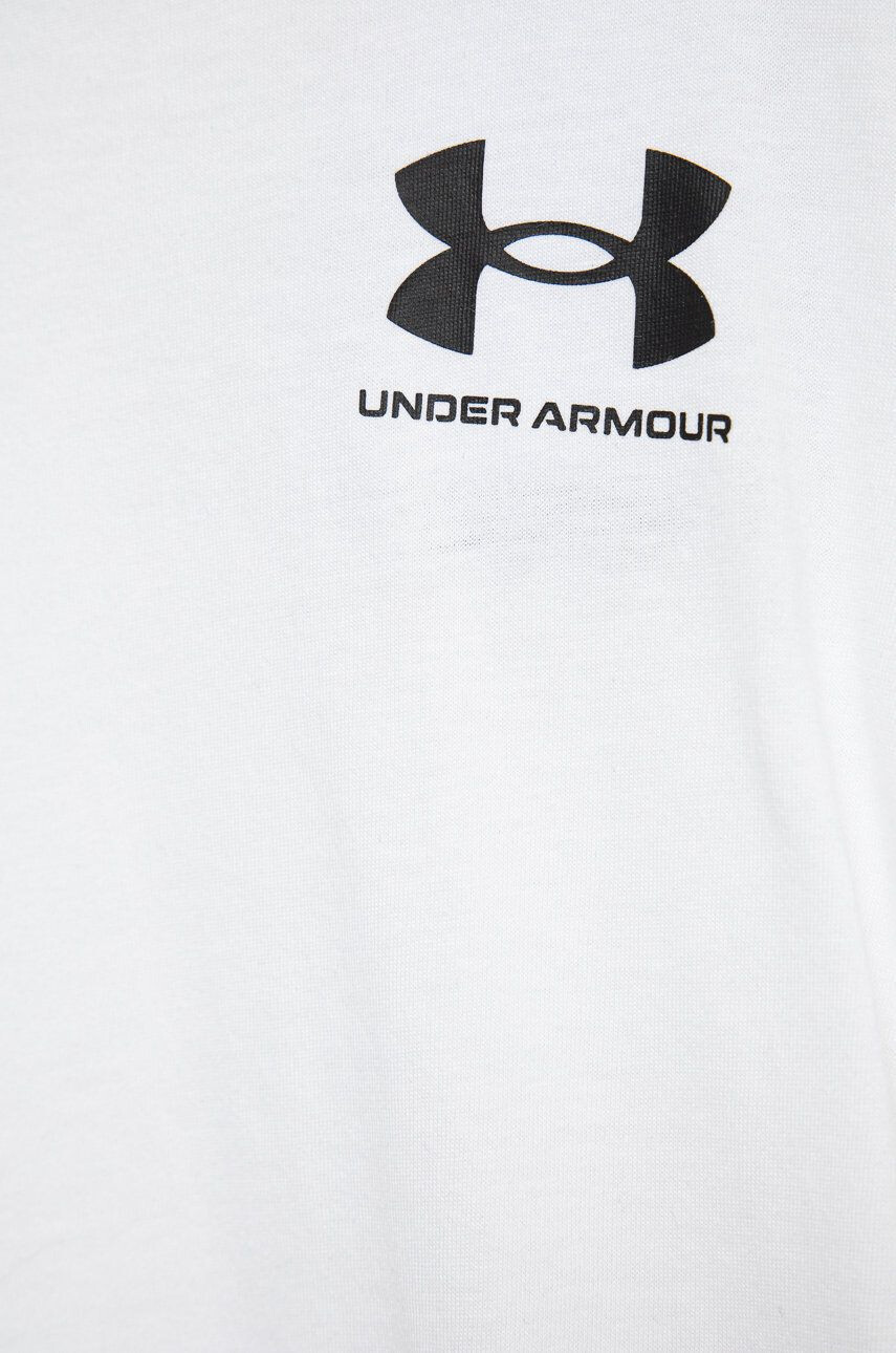 Under Armour Otroška kratka majica bela barva - Pepit.si