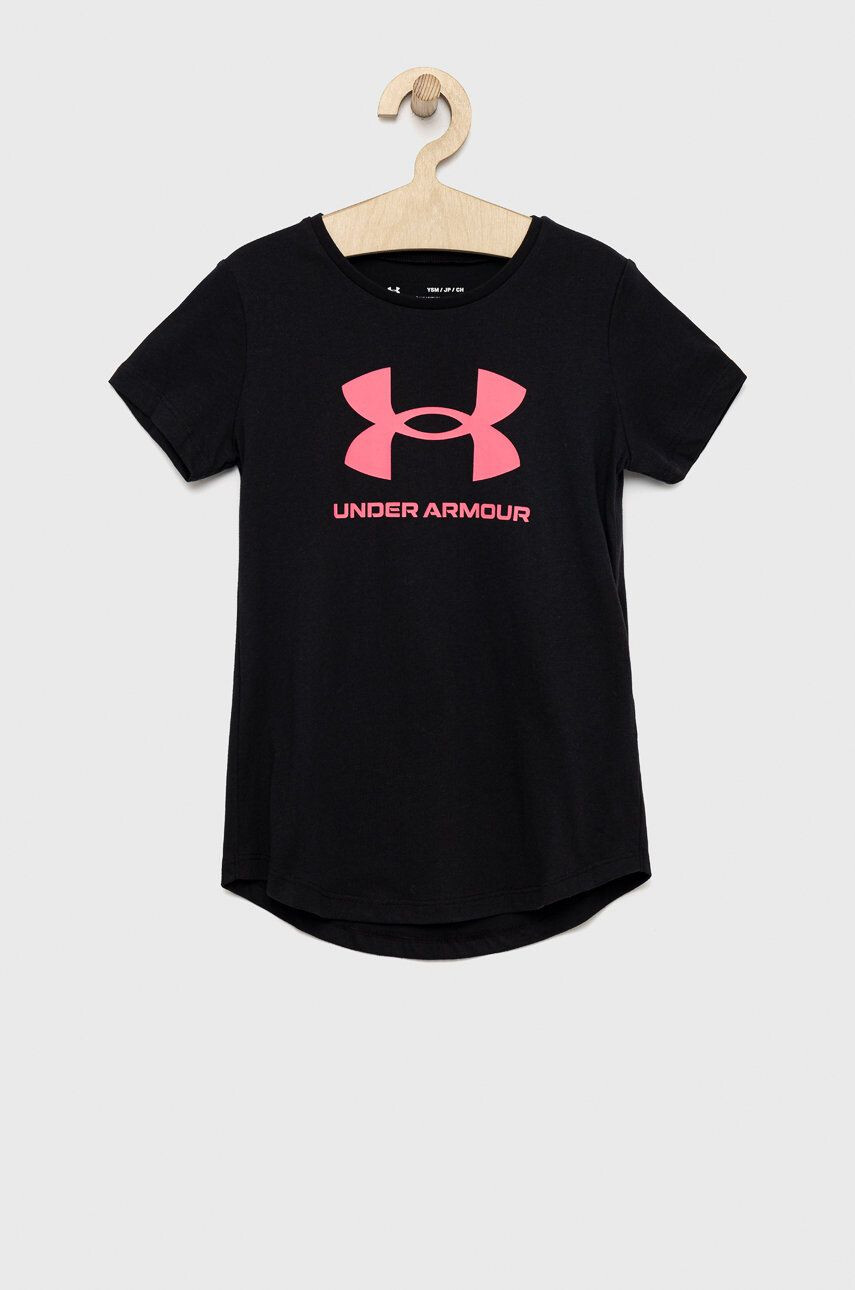 Under Armour Otroška kratka majica črna barva - Pepit.si