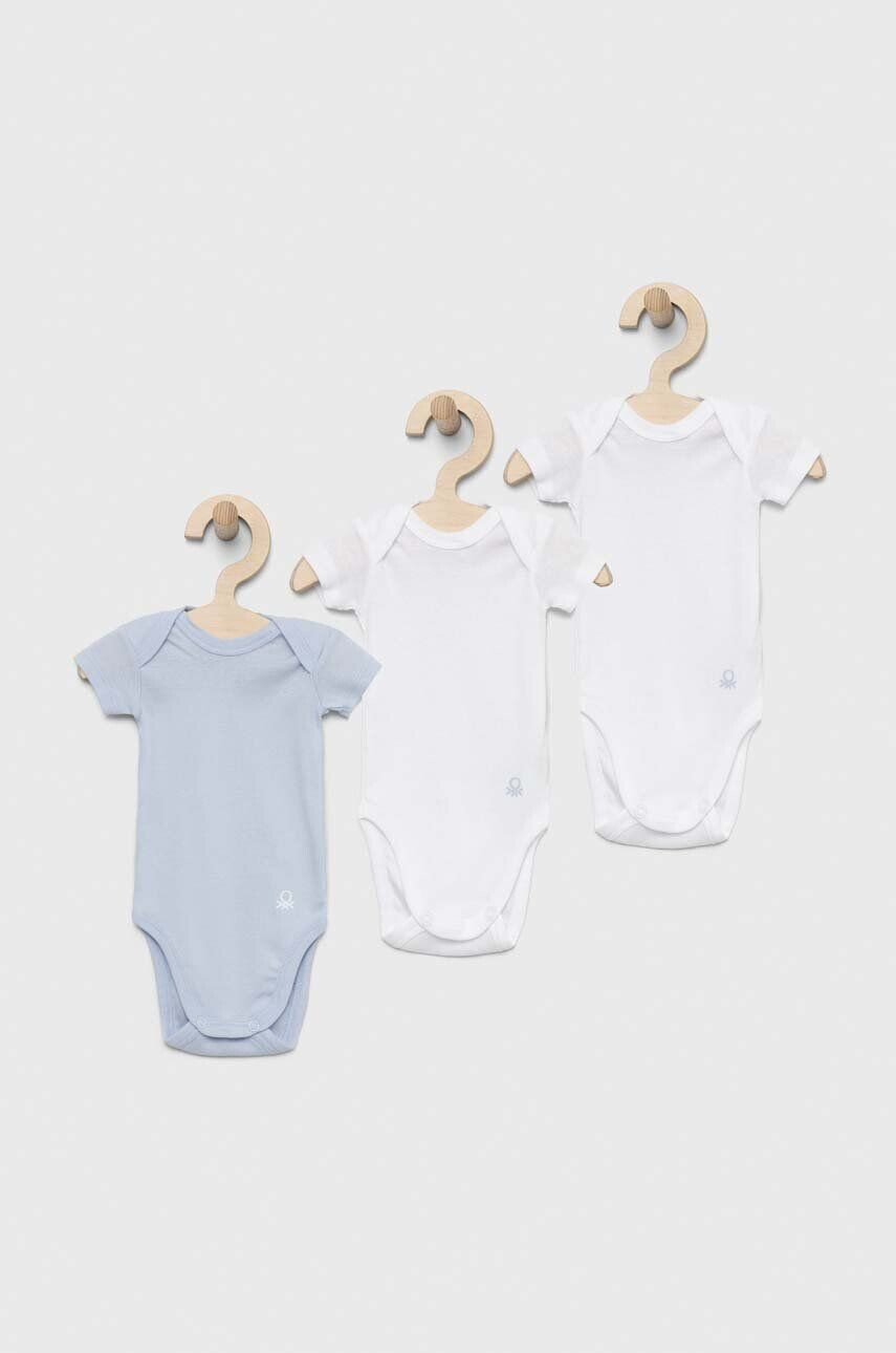 United Colors of Benetton Bombažen body za dojenčka 3-pack - Pepit.si