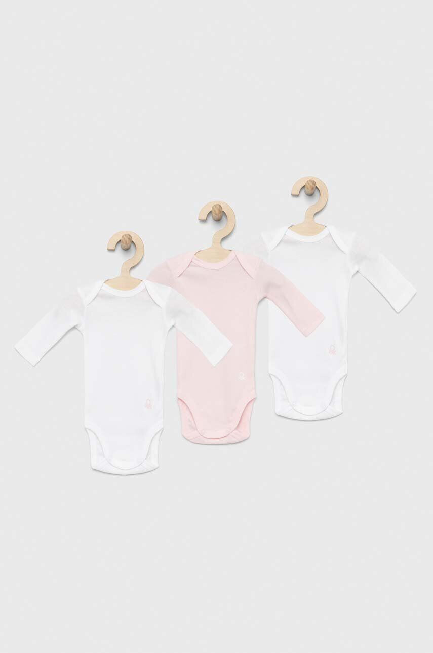 United Colors of Benetton Bombažen body za dojenčka 3-pack - Pepit.si