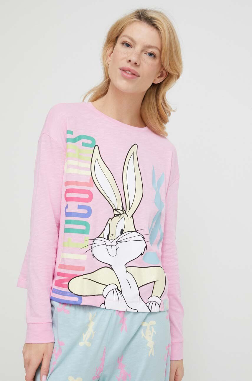 United Colors of Benetton Bombažen pižama longsleeve x Looney Tunes - Pepit.si