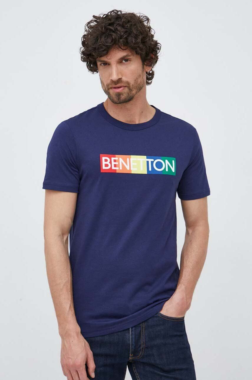 United Colors of Benetton Bombažna kratka majica roza barva - Pepit.si