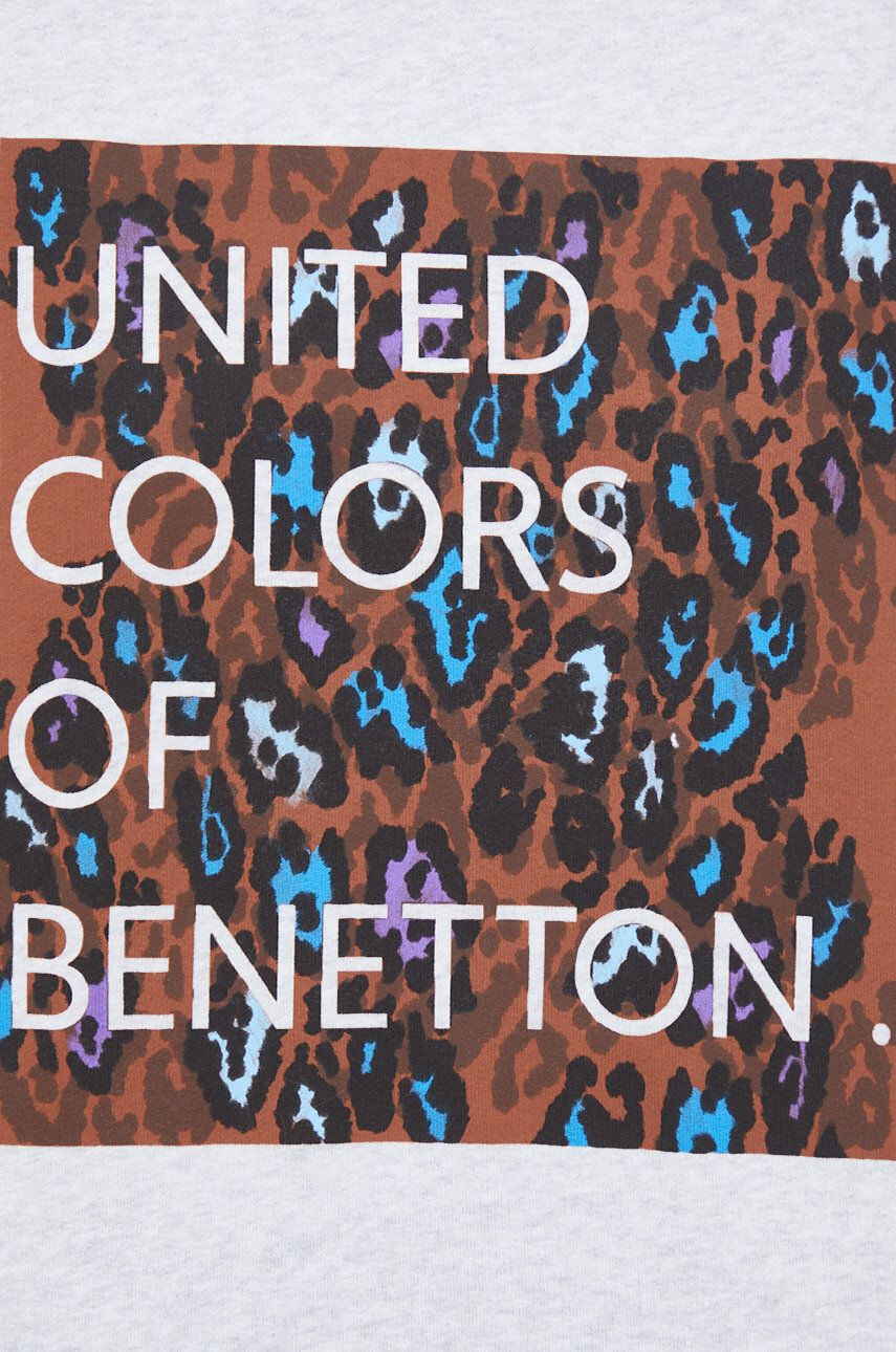 United Colors of Benetton Bombažna mikica ženska siva barva - Pepit.si