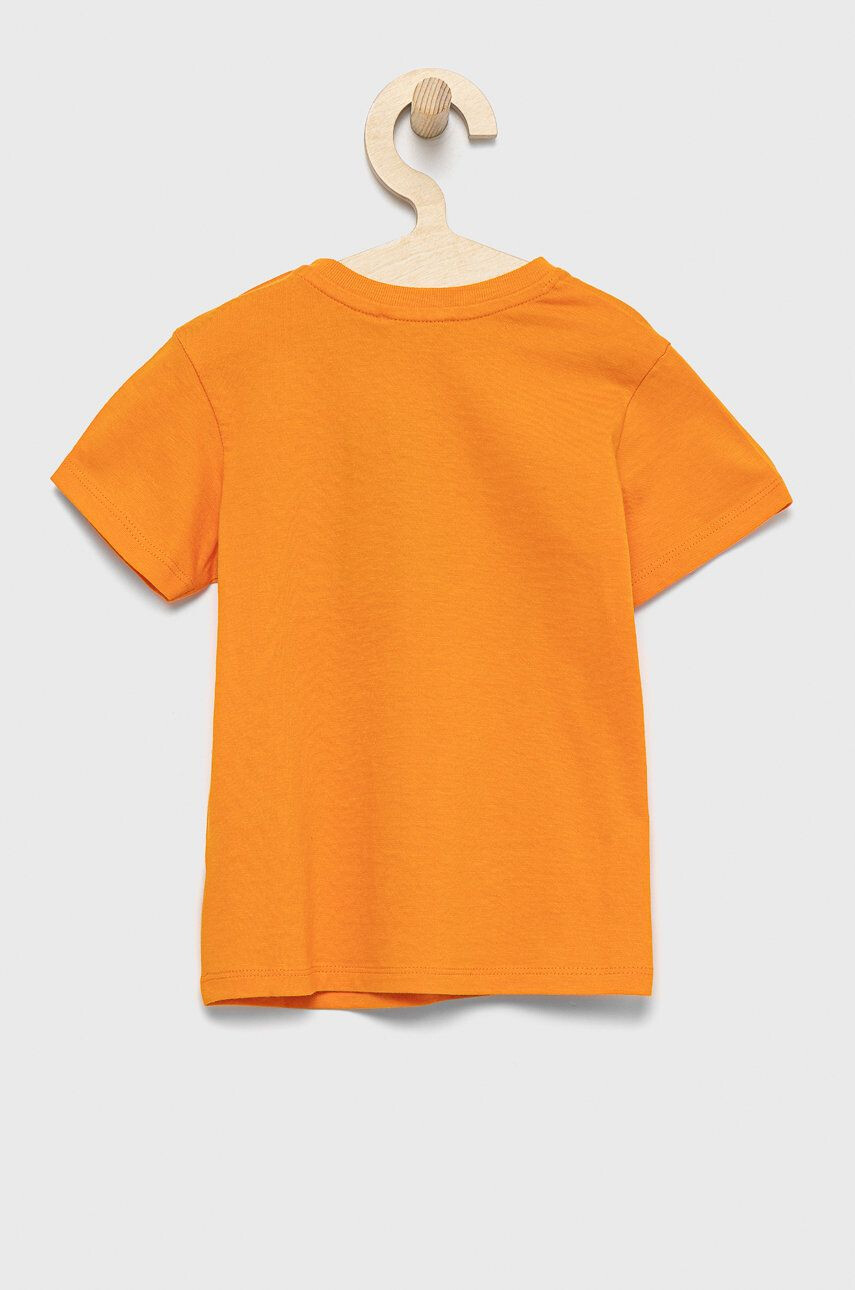 United Colors of Benetton Otroški bombažen t-shirt oranžna barva - Pepit.si