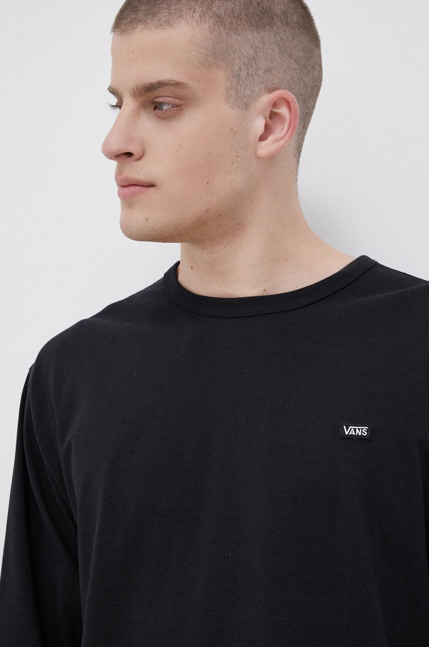 Vans Bombažen longsleeve črna barva - Pepit.si