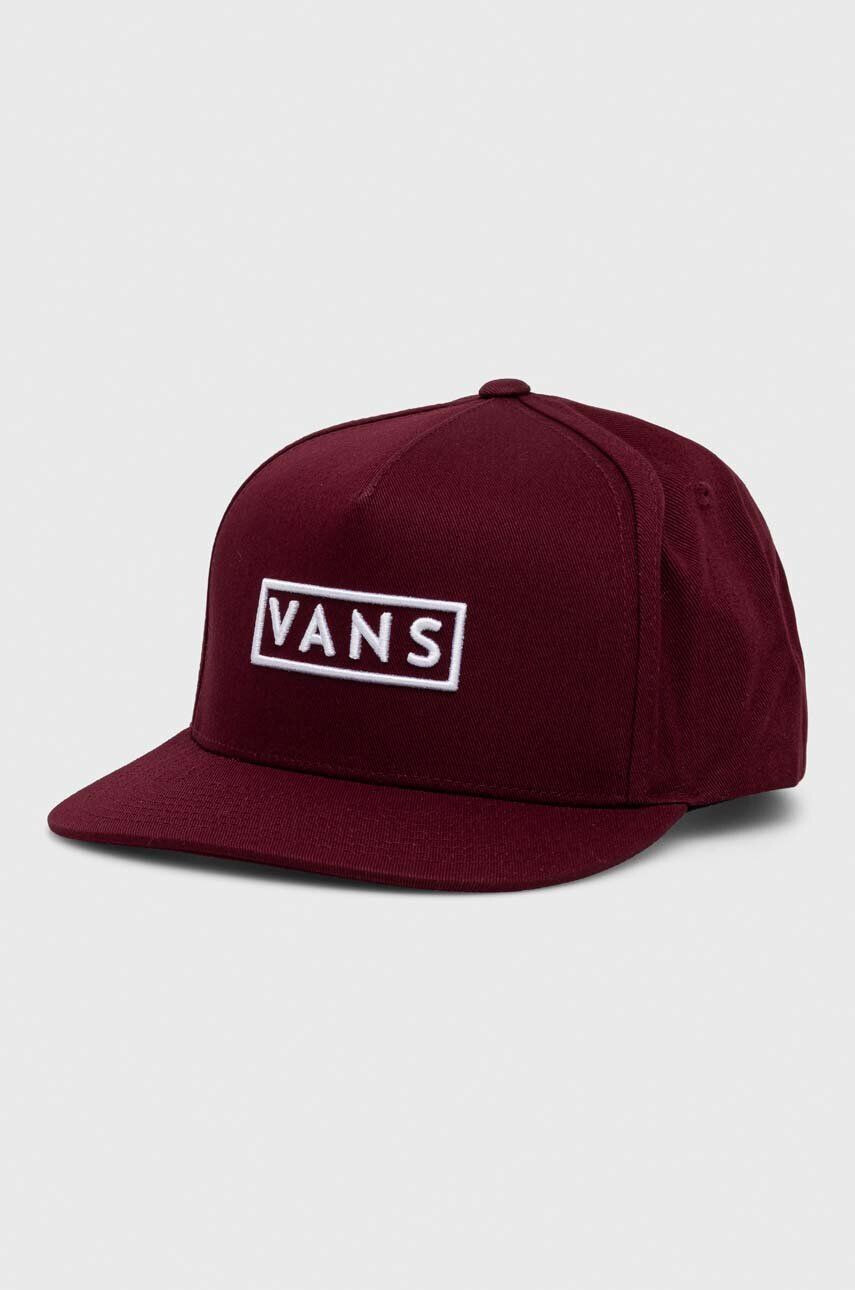 Vans Bombažna bejzbolska kapa bordo barva - Pepit.si