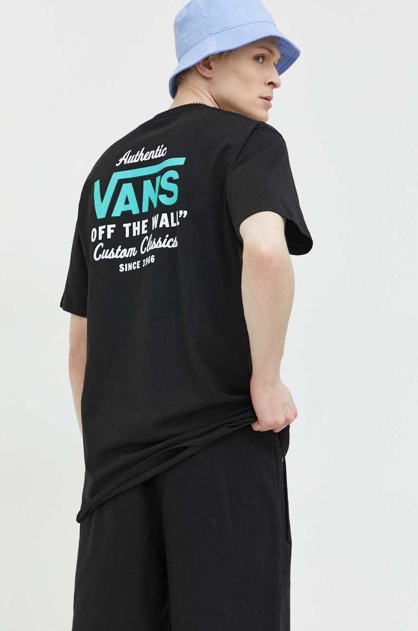 Vans Bombažna kratka majica bela barva - Pepit.si