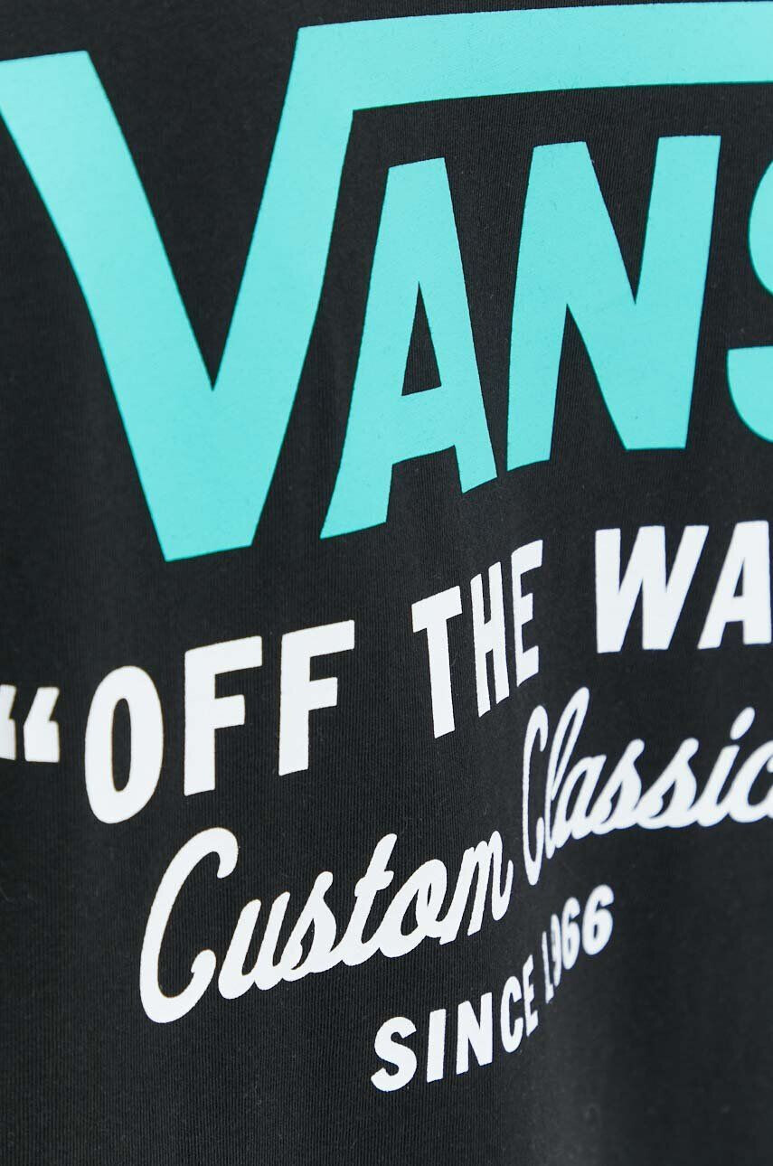 Vans Bombažna kratka majica črna barva - Pepit.si