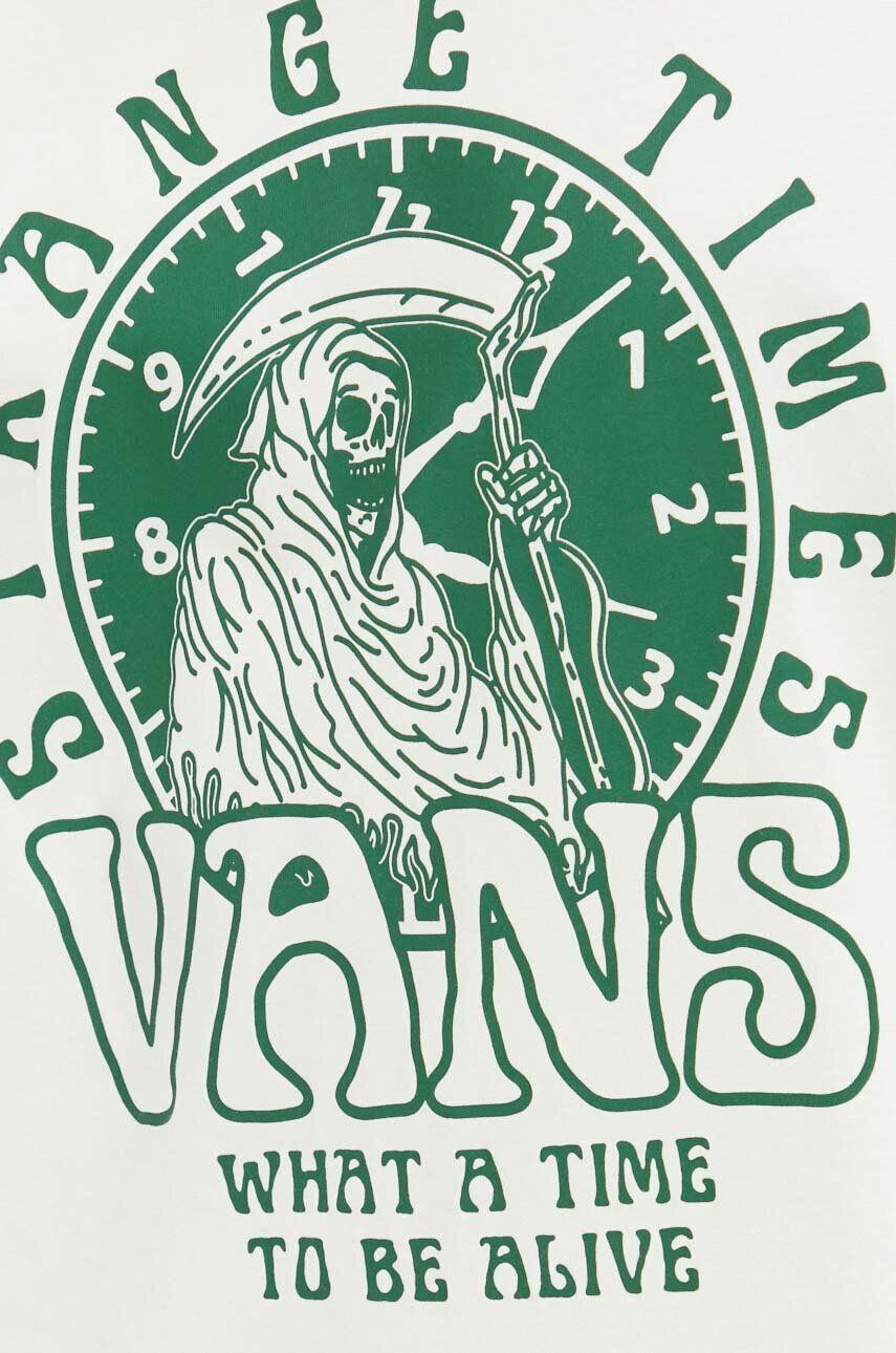 Vans Bombažna kratka majica bež barva - Pepit.si