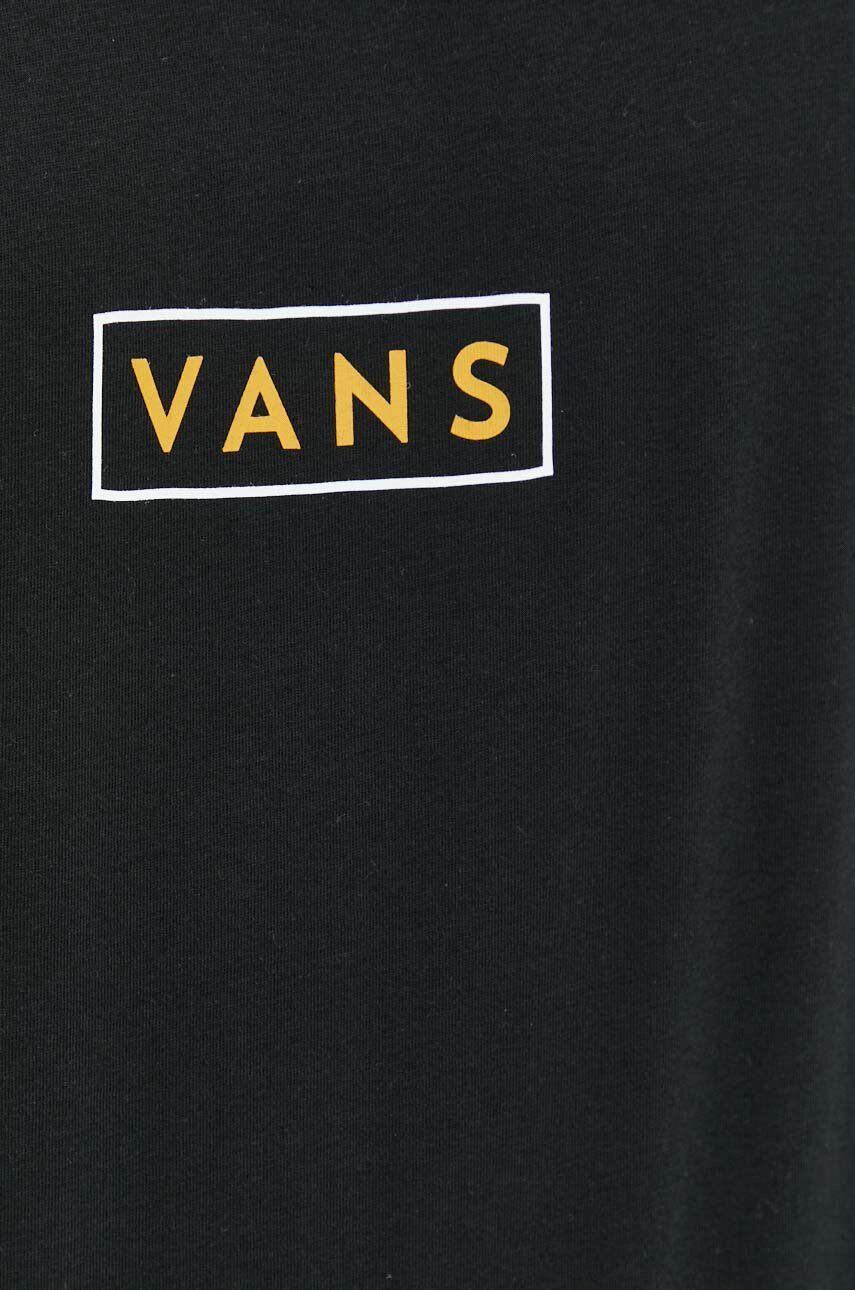 Vans Bombažna kratka majica črna barva - Pepit.si