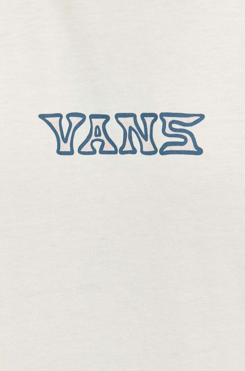 Vans Bombažna kratka majica bež barva - Pepit.si