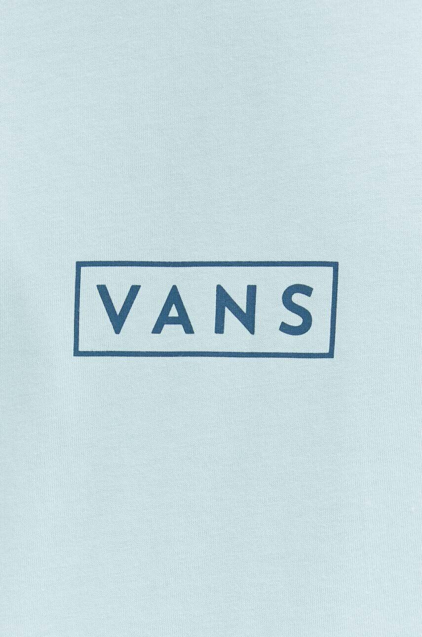 Vans Bombažna kratka majica turkizna barva - Pepit.si