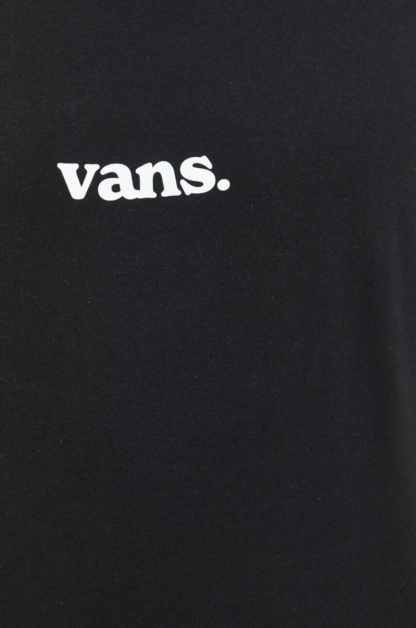 Vans Bombažna kratka majica črna barva - Pepit.si