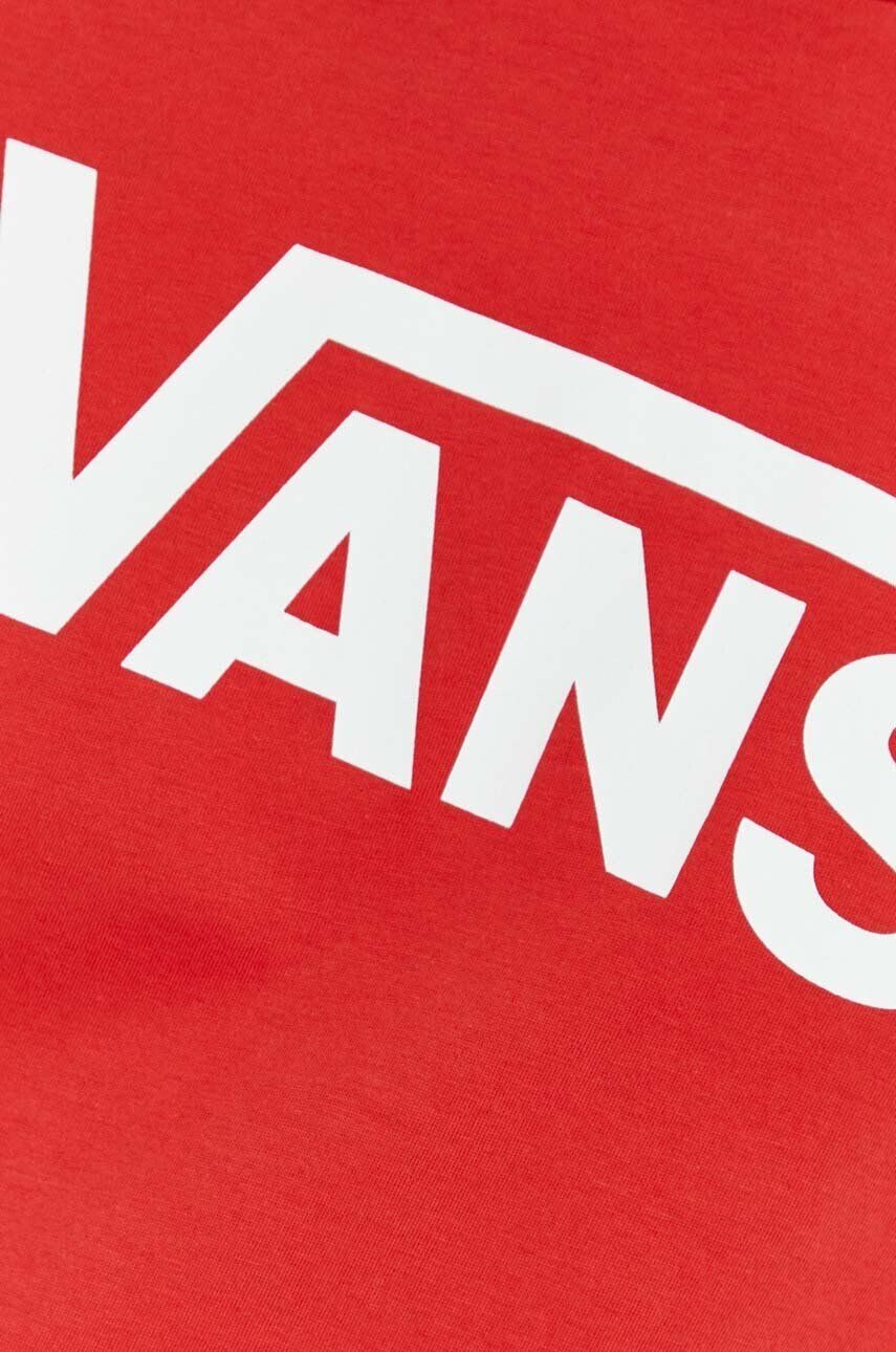 Vans Bombažna majica z dolgimi rokavi rdeča barva - Pepit.si