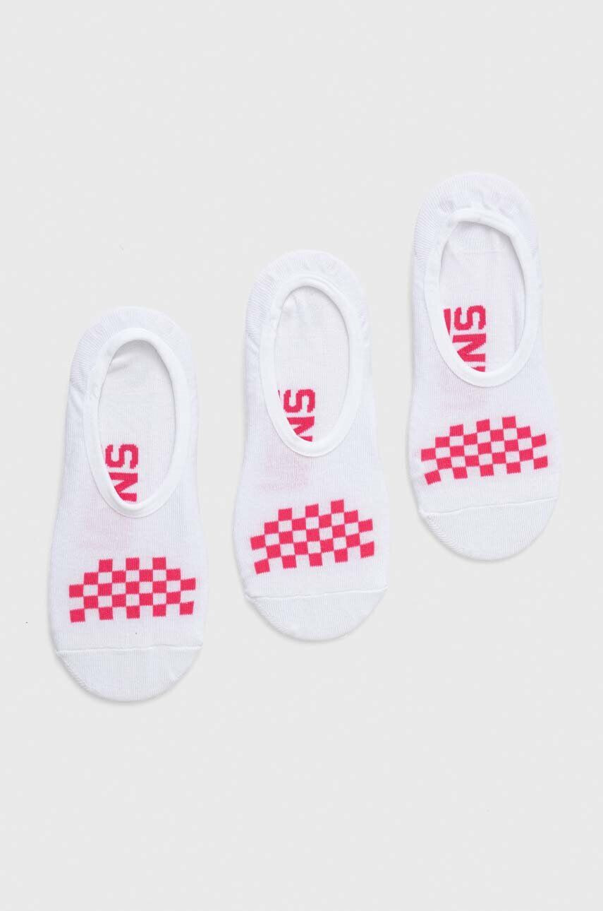 Vans Nogavice 3-pack ženski bela barva - Pepit.si