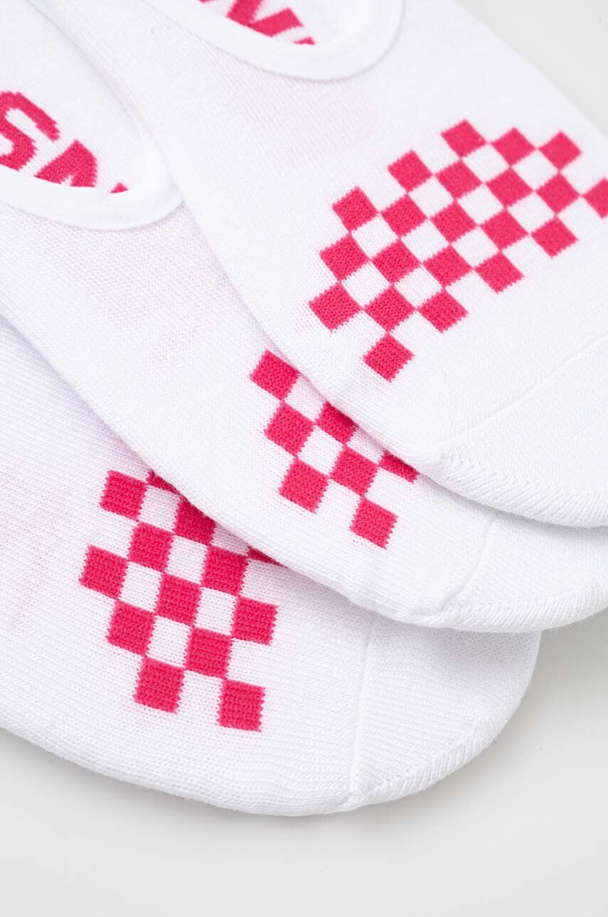 Vans Nogavice 3-pack ženski bela barva - Pepit.si