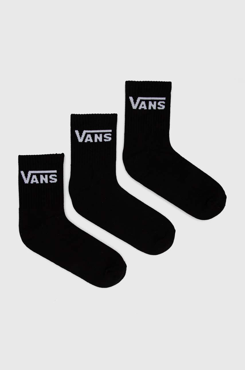 Vans Nogavice 3-pack moški črna barva - Pepit.si