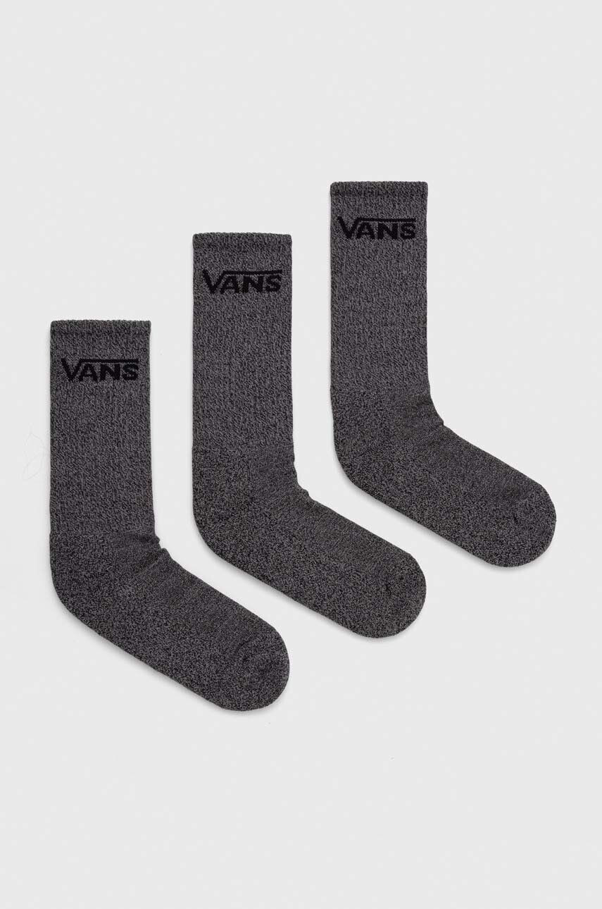 Vans Nogavice 3-pack moški siva barva - Pepit.si