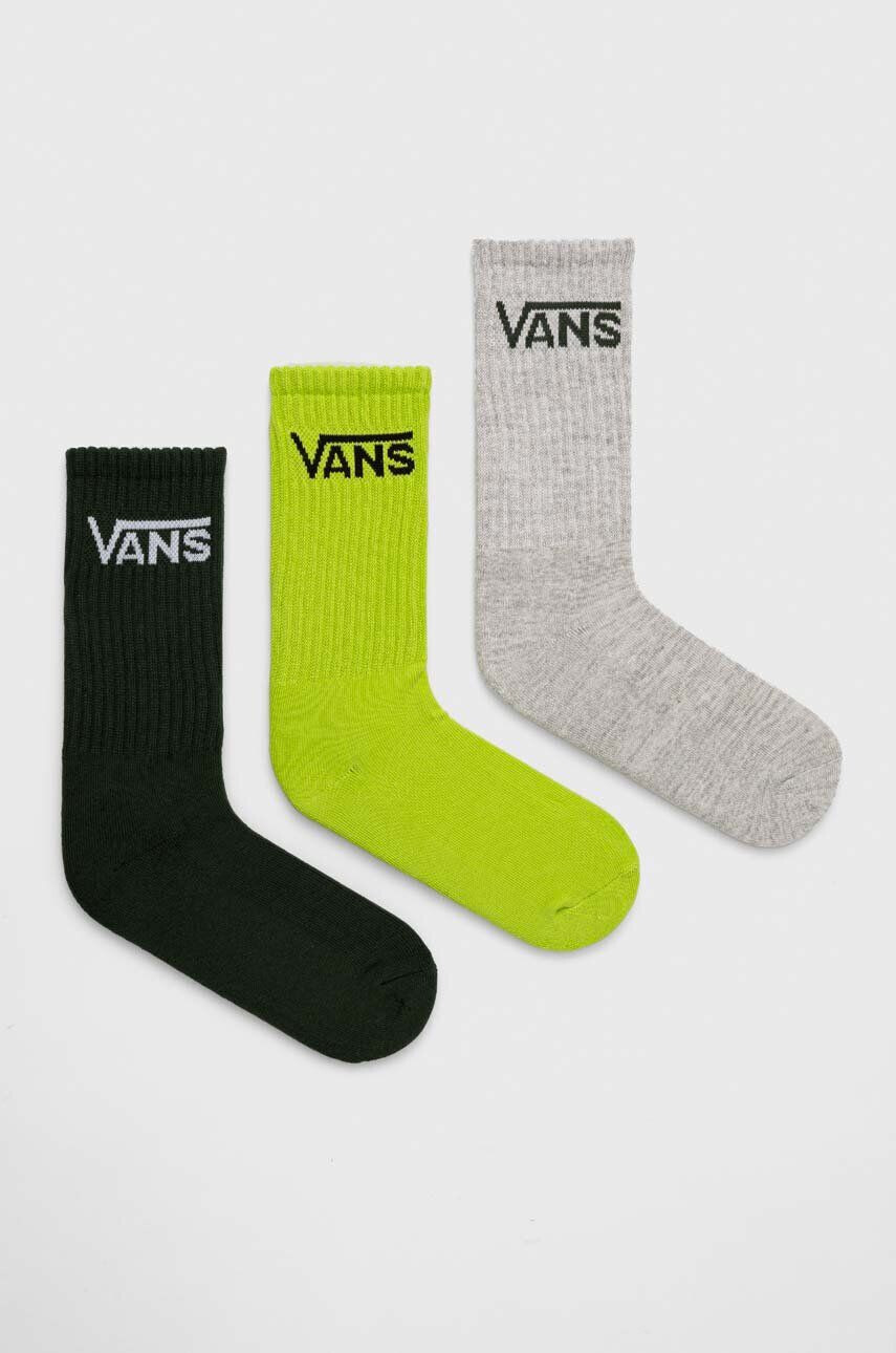 Vans Nogavice 3-pack moški zelena barva - Pepit.si