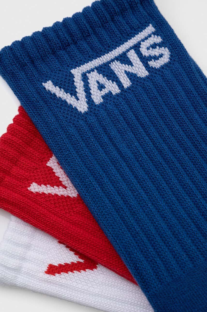 Vans Nogavice BY CLASSIC CREW BOYS TRUE RED/WHITE 3-pack - Pepit.si