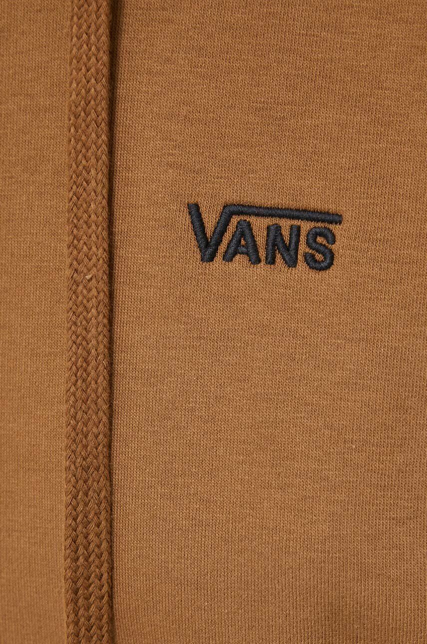 Vans Pulover ženska rjava barva s kapuco - Pepit.si