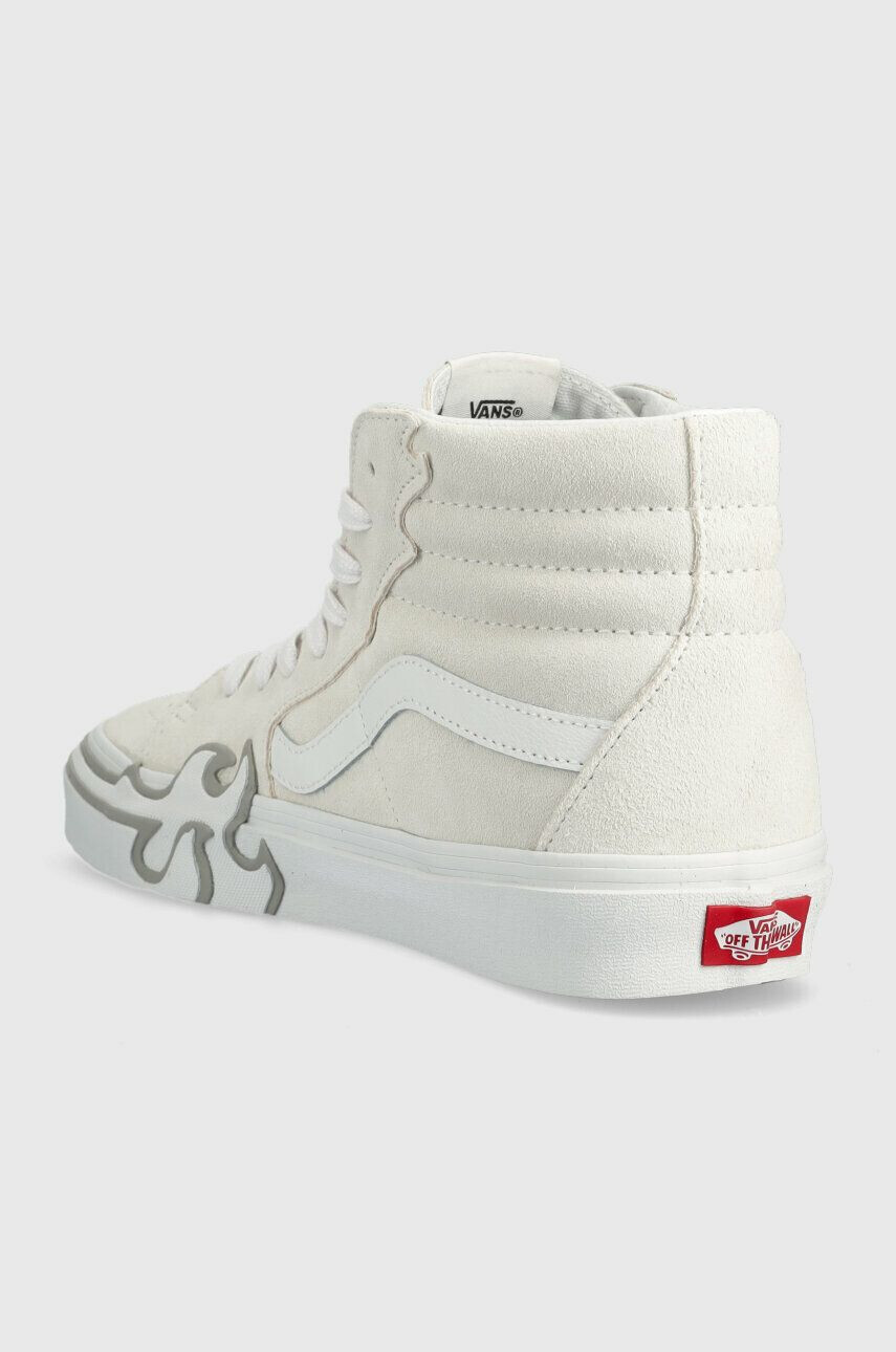 Vans Superge iz semiša SK8-Hi Flame bela barva - Pepit.si