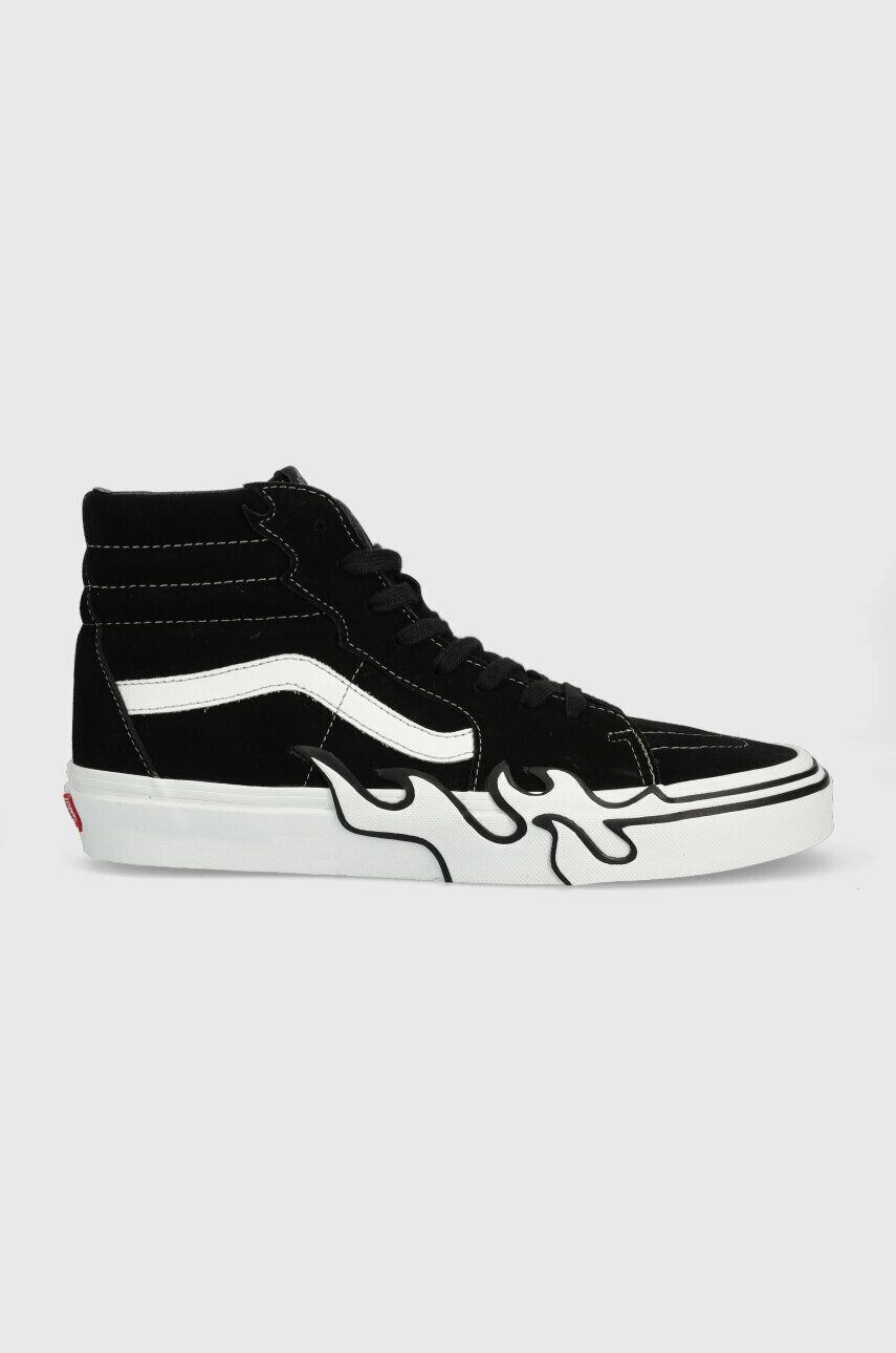 Vans Superge iz semiša SK8-Hi Flame črna barva VN0005UJBZW1 - Pepit.si