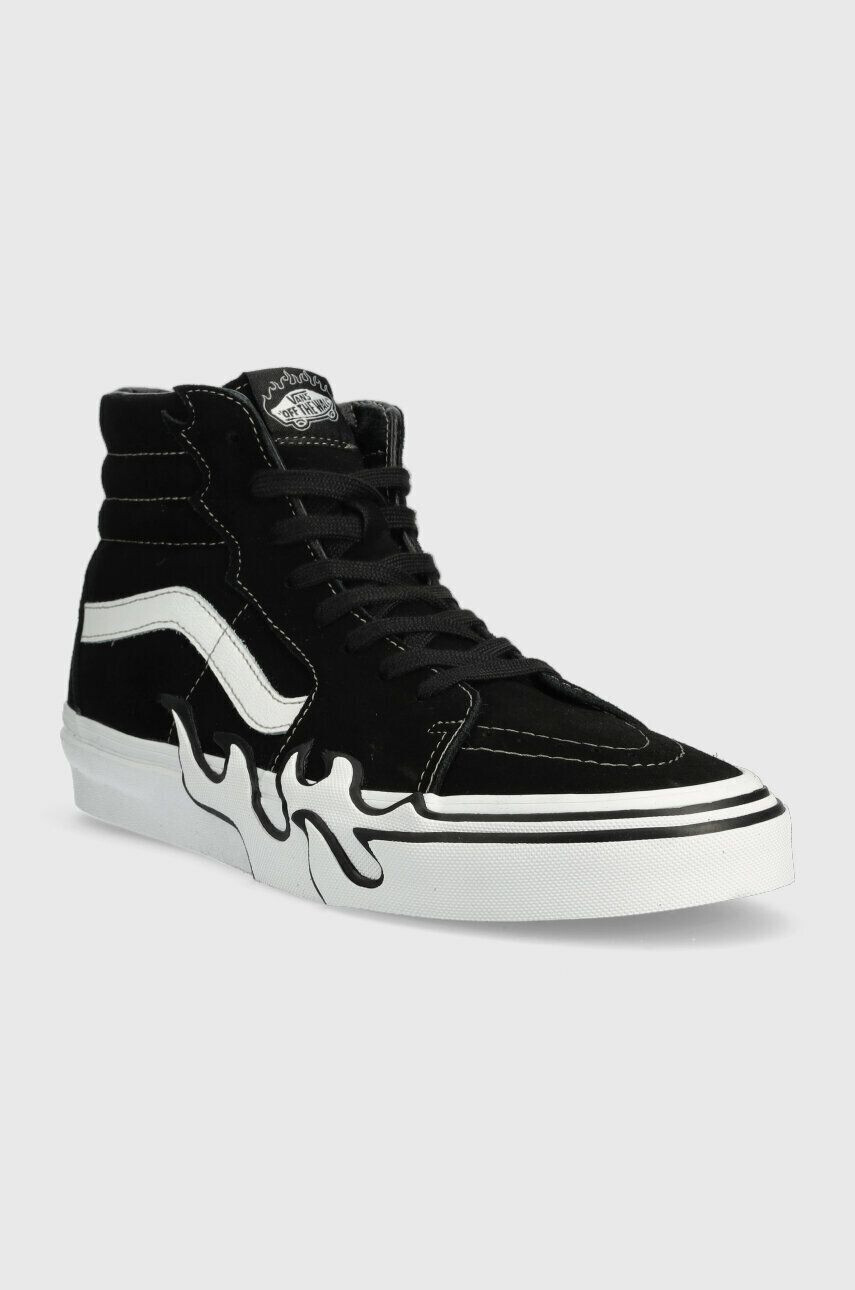 Vans Superge iz semiša SK8-Hi Flame črna barva VN0005UJBZW1 - Pepit.si