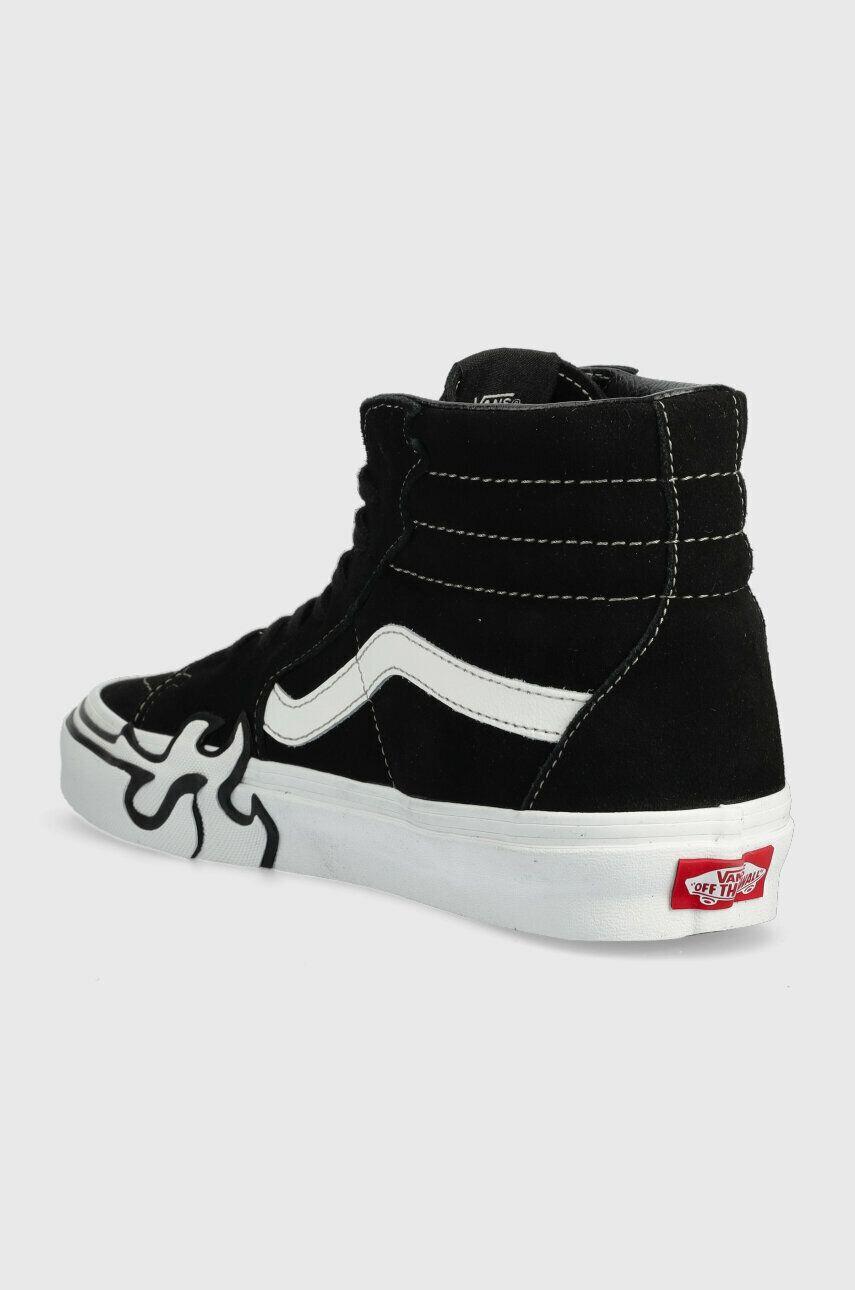 Vans Superge iz semiša SK8-Hi Flame črna barva VN0005UJBZW1 - Pepit.si