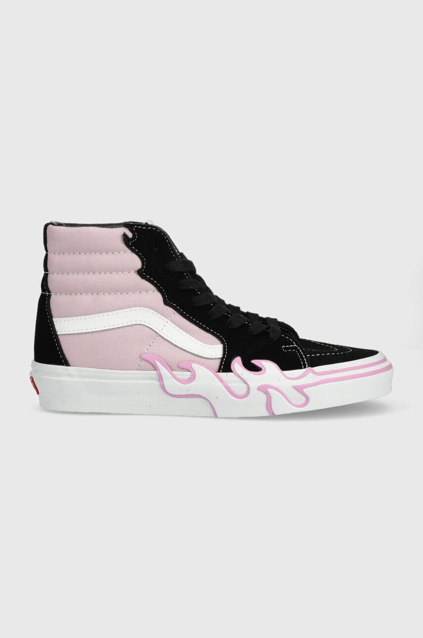 Vans Superge SK8-Hi Flame ženske roza barva VN0005UJLLC1 - Pepit.si