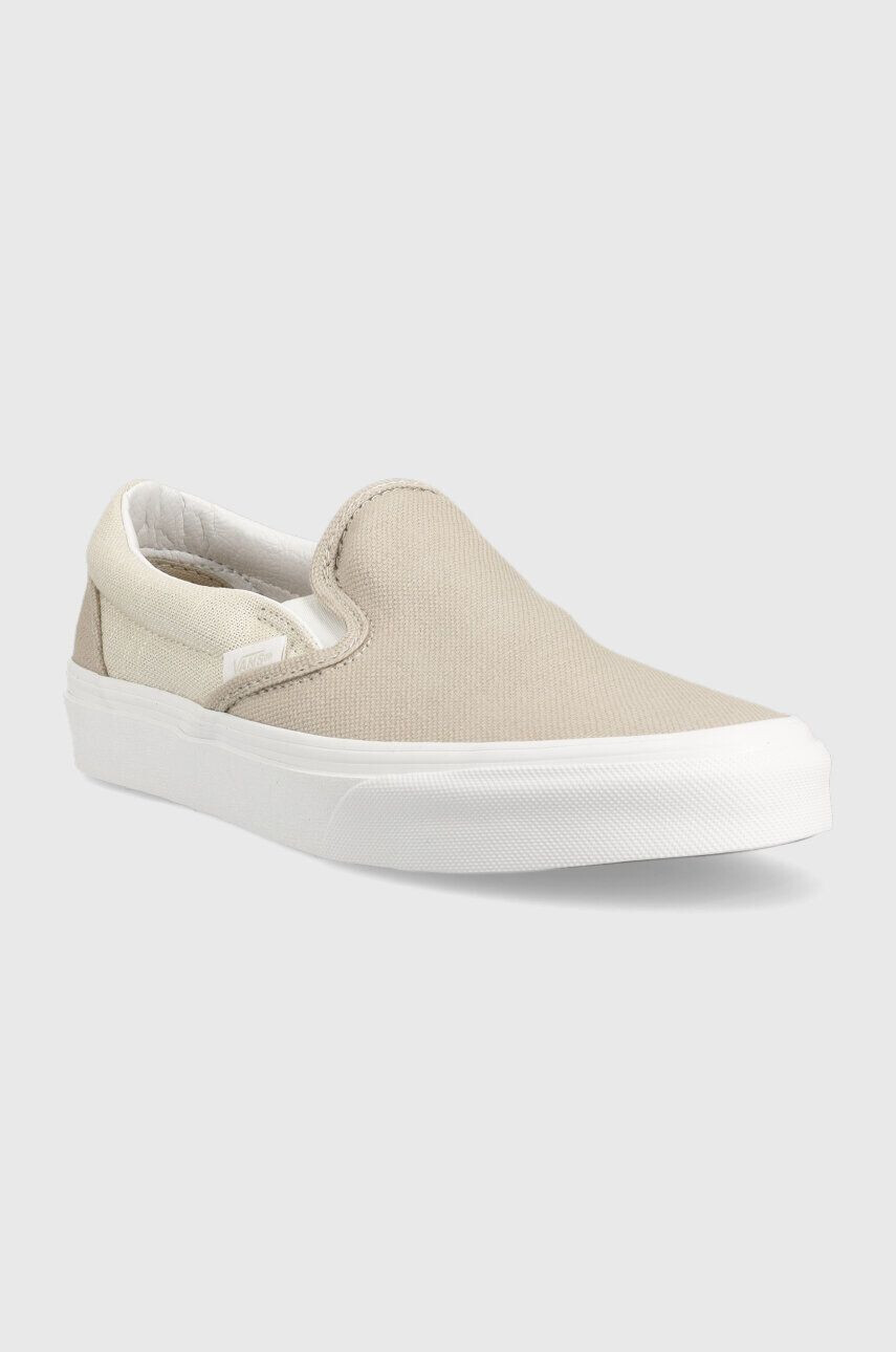 Vans Teniske Classic Slip-On bež barva VN0A7Q5DNTR1 - Pepit.si