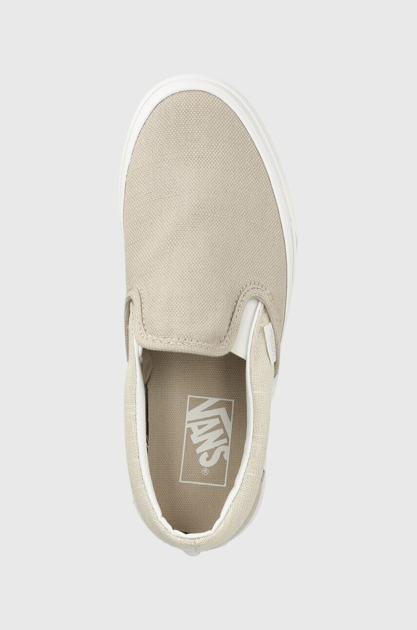 Vans Teniske Classic Slip-On bež barva VN0A7Q5DNTR1 - Pepit.si