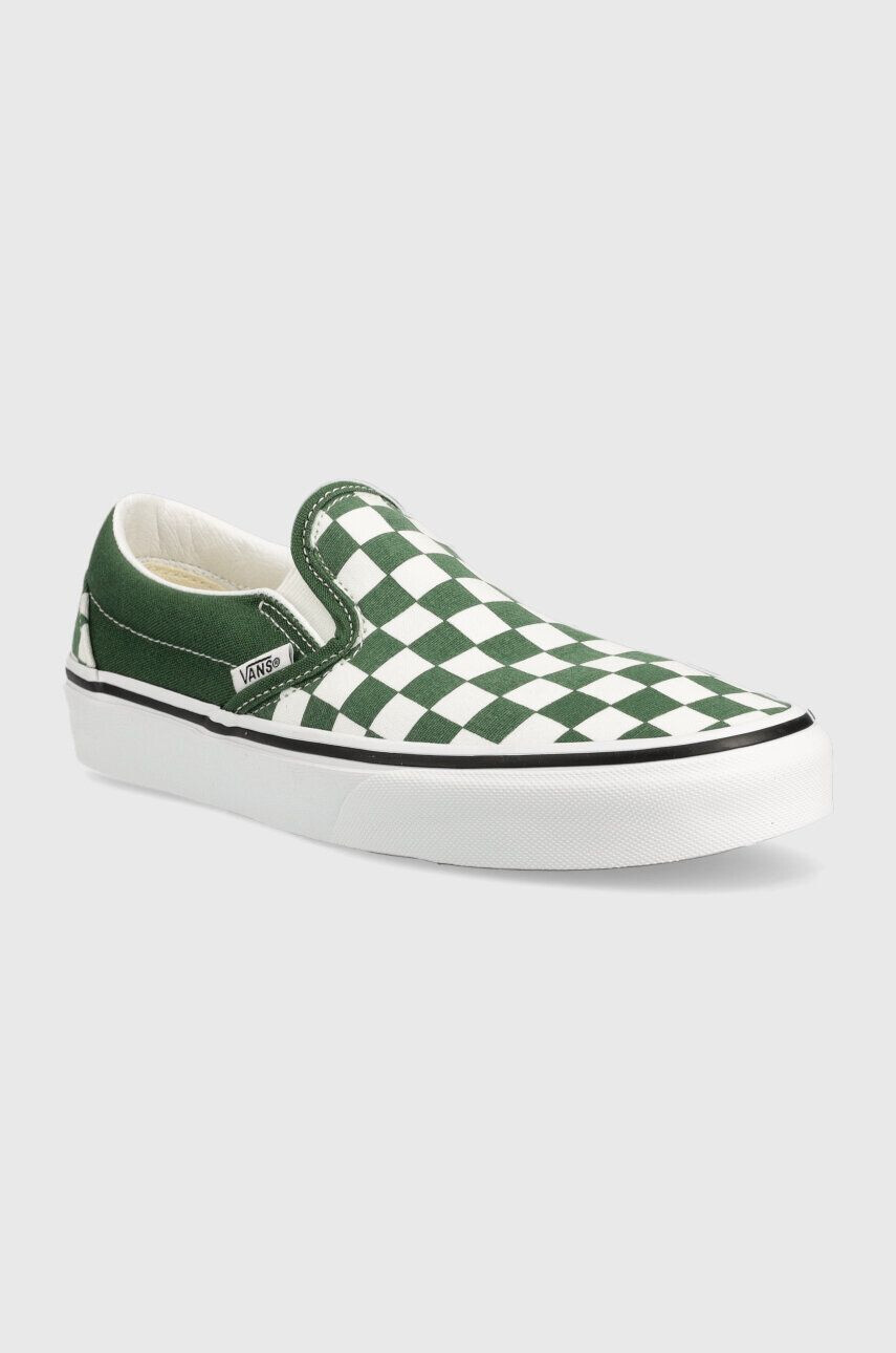 Vans Teniske Classic Slip-On zelena barva VN0A7Q5D6QU1 - Pepit.si