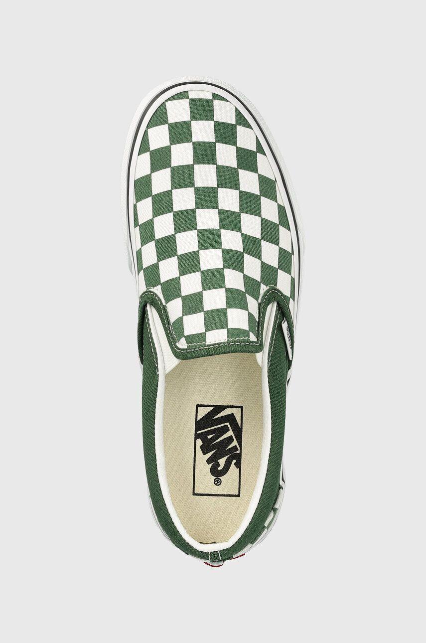 Vans Teniske Classic Slip-On zelena barva VN0A7Q5D6QU1 - Pepit.si