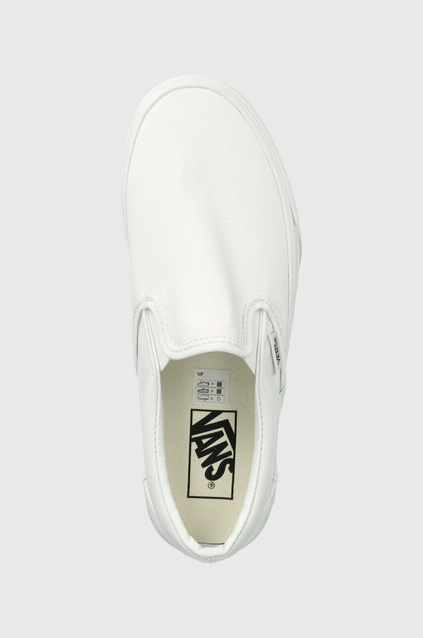 Vans Teniske Classic Slip-On Stackform ženske bela barva VN0A7Q5RW001 - Pepit.si