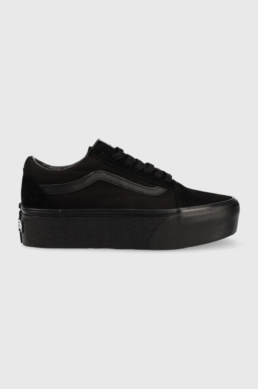 Vans teniske Old Skool Stackform ženske črna barva - Pepit.si