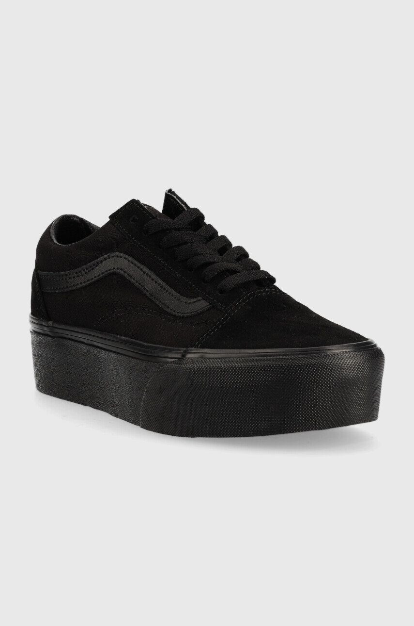 Vans teniske Old Skool Stackform ženske črna barva - Pepit.si