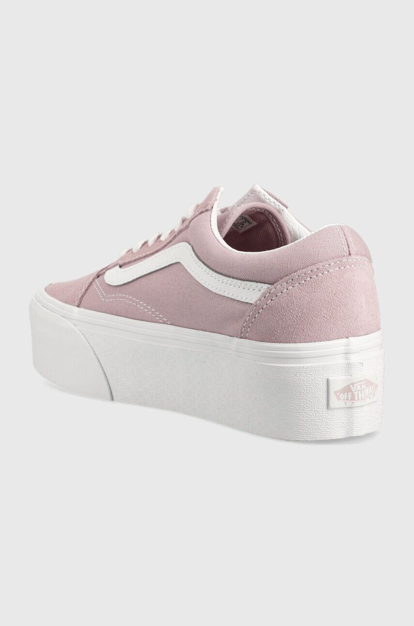 Vans Teniske Old Skool Stackform ženske bež barva VN0A7Q5MIVR1 - Pepit.si