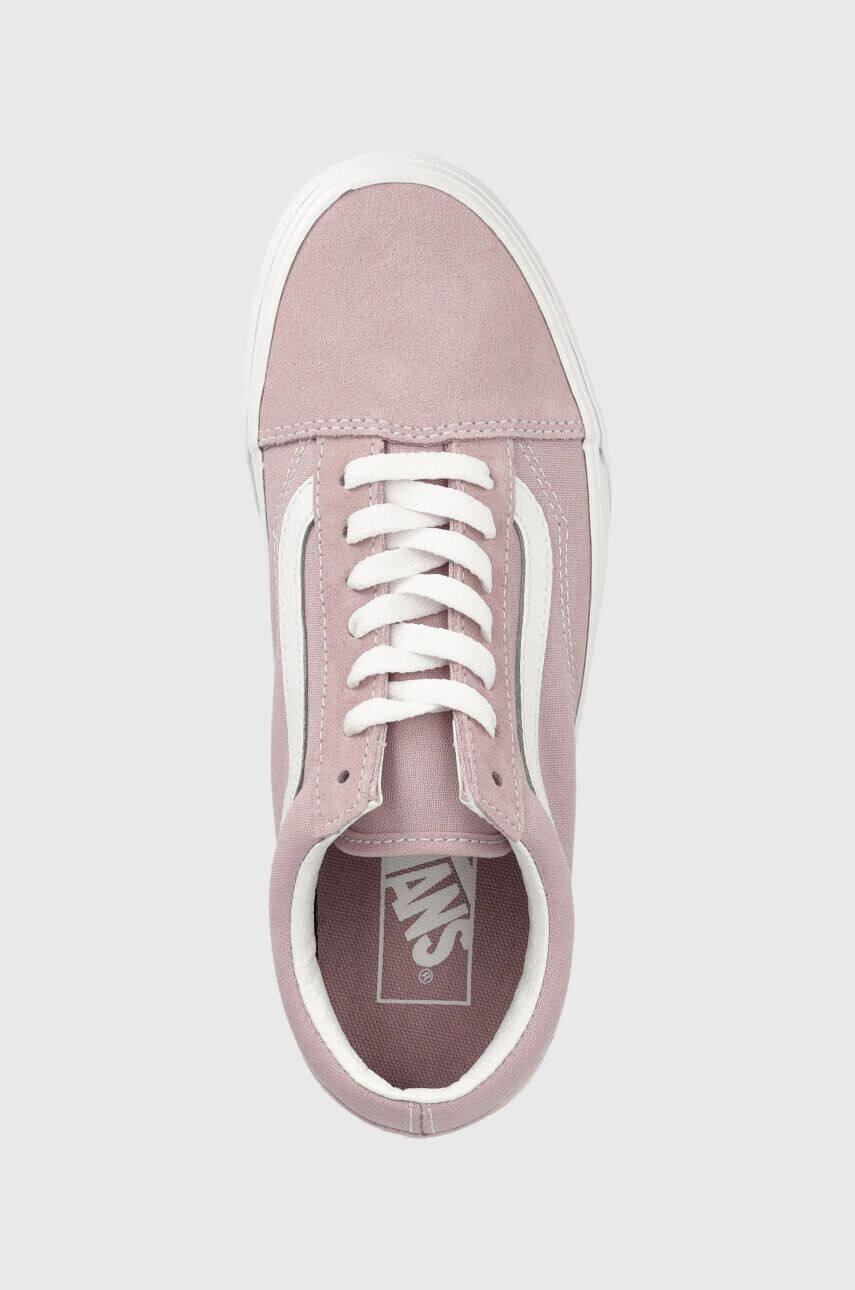 Vans Teniske Old Skool Stackform ženske bež barva VN0A7Q5MIVR1 - Pepit.si